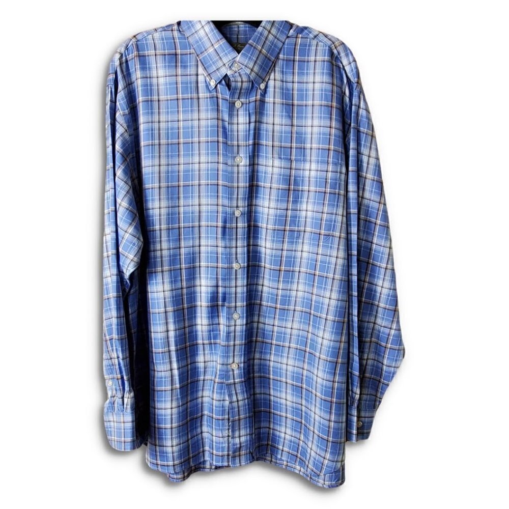 💎206 Daniel Cremieux Plaid Long-Sleeve Button-Front Woven Shirt